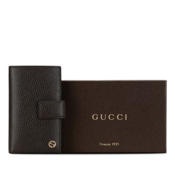 Gucci Interlocking G Bi-fold Wallet 449344 Brown Leather Women's GUCCI