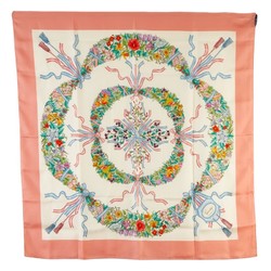 Gucci Botanical Scarf Muffler Pink Multicolor Silk Women's GUCCI