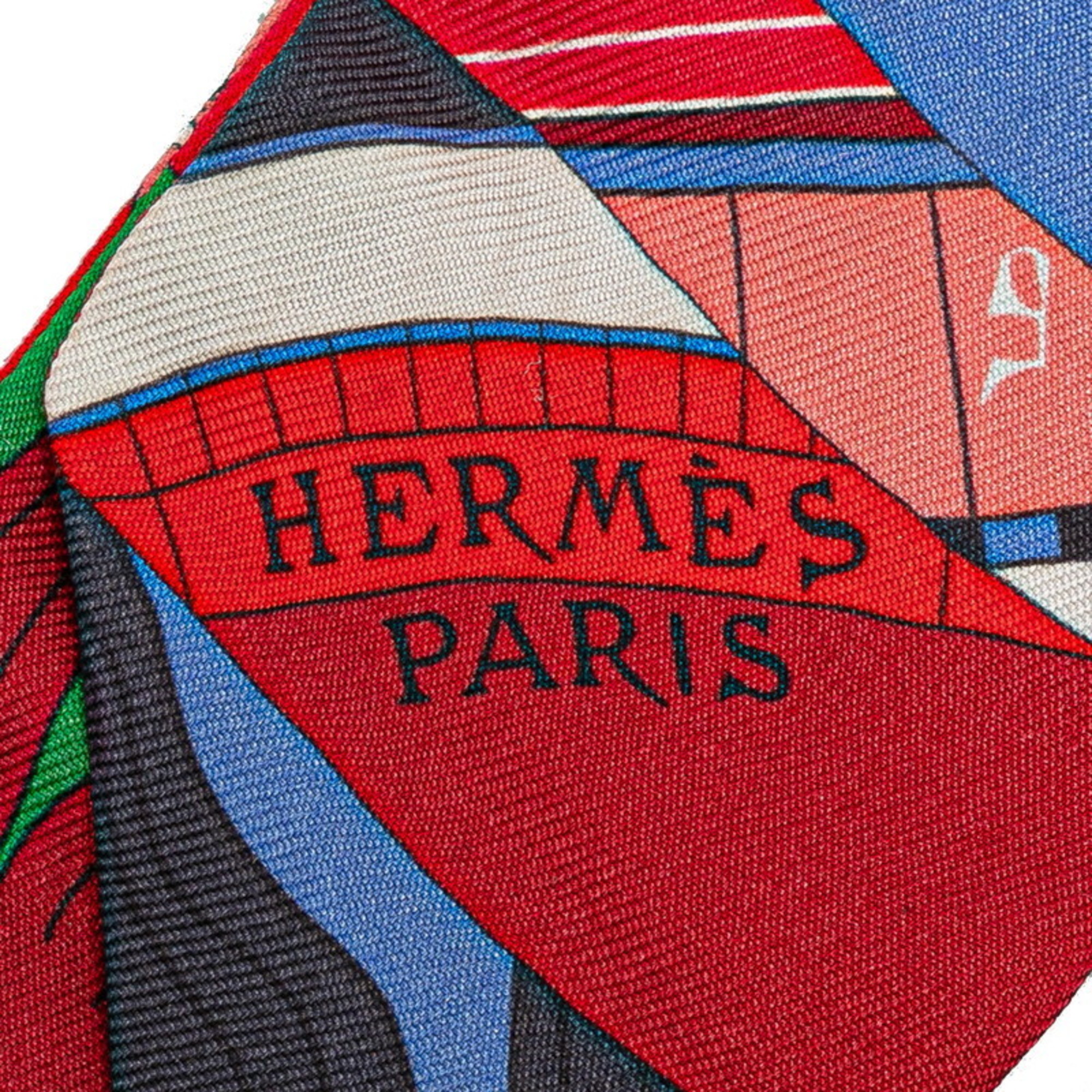 Hermes Twilly Astrologie Nouvelle New Astrology Scarf Muffler Red Multicolor Silk Women's HERMES