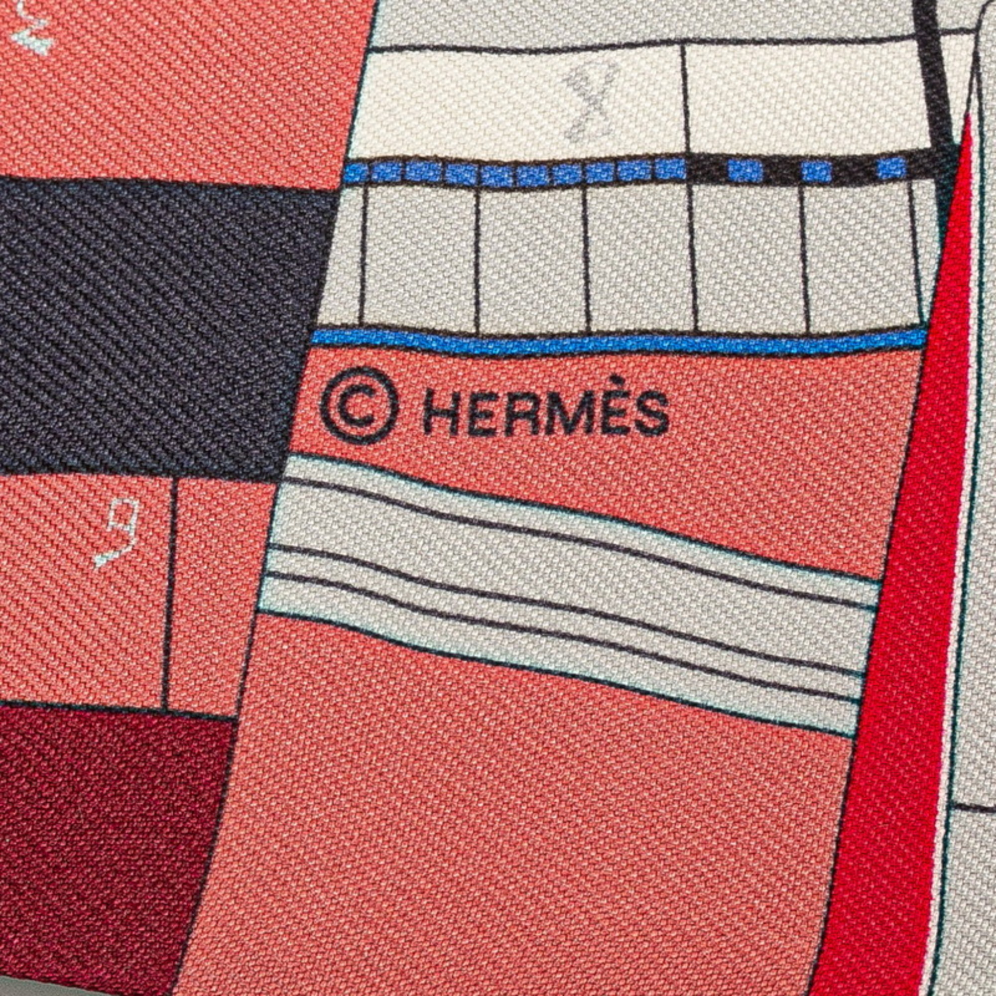 Hermes Twilly Astrologie Nouvelle New Astrology Scarf Muffler Red Multicolor Silk Women's HERMES