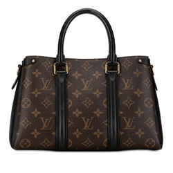 Louis Vuitton Monogram Soufflot NV BB Handbag M44898 Brown Black PVC Leather Women's LOUIS VUITTON