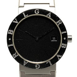 BVLGARI Wristwatch BB33SS Quartz Black Dial Stainless Steel Men's