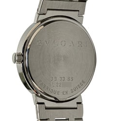 BVLGARI Wristwatch BB33SS Quartz Black Dial Stainless Steel Men's