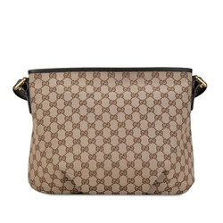 Gucci GG Canvas Shoulder Bag 388930 Beige Brown Leather Women's GUCCI