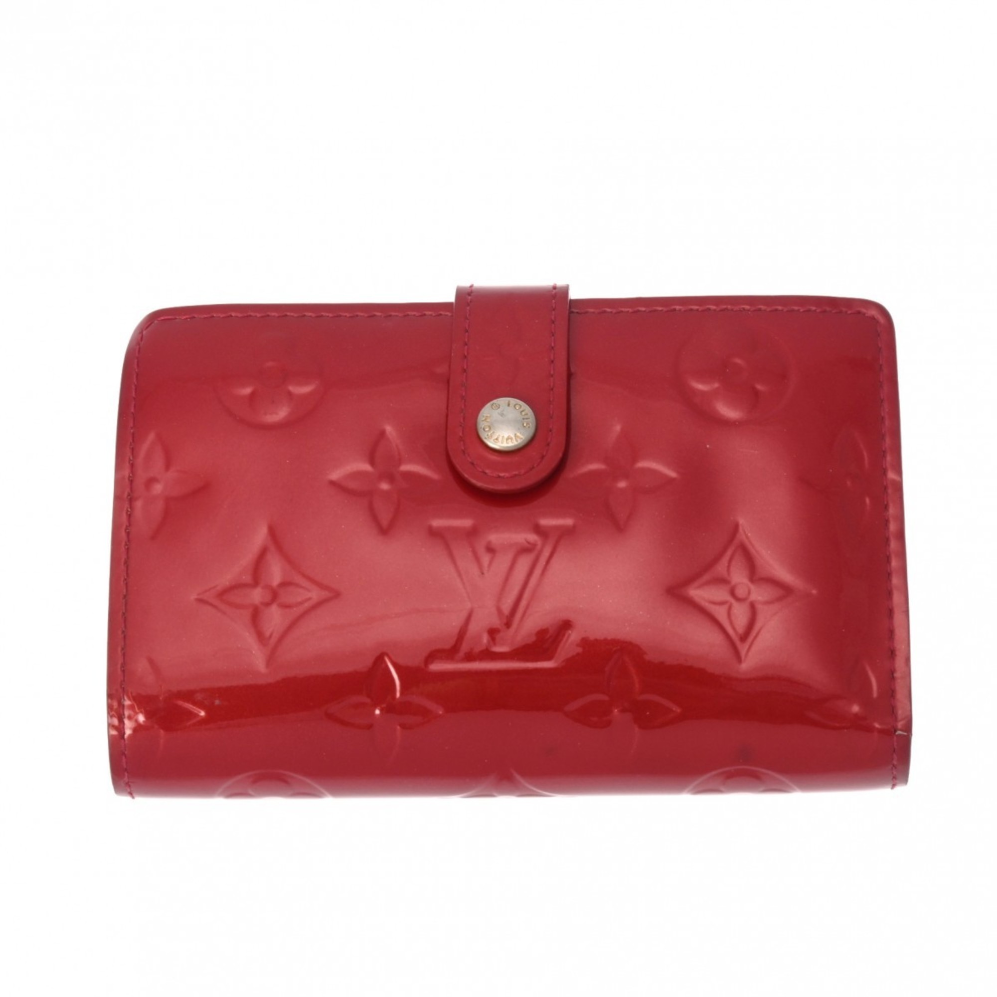 LOUIS VUITTON Vernis Portefeuille Viennois Pomme d'Amour M93528 Women's Monogram Bi-fold Wallet