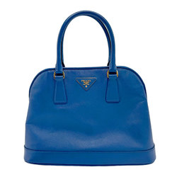 PRADA Shoulder Bag Handbag Leather Blue Women's n0202