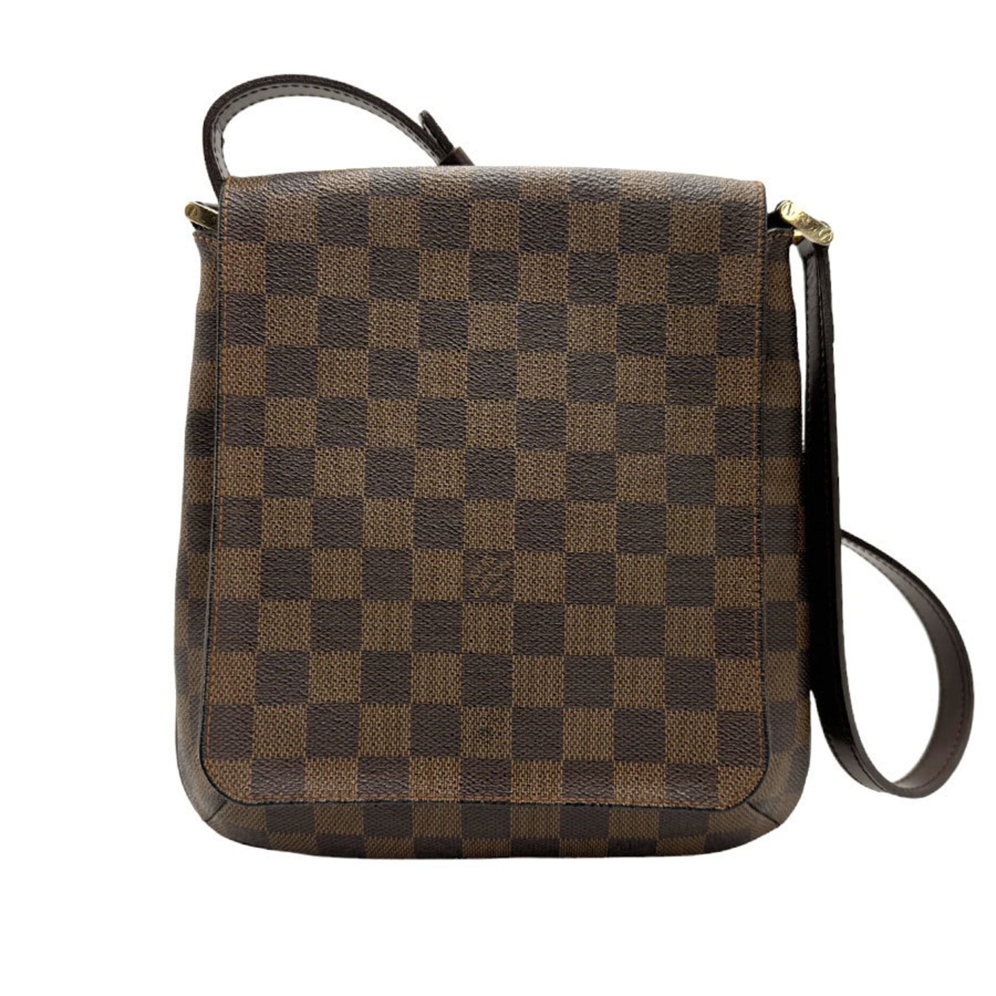 Louis Vuitton LOUIS VUITTON Shoulder Bag Damier Musette Salsa Short Canvas Brown Gold Women's N51260 n0209