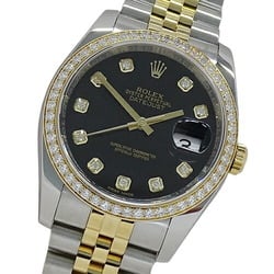 Rolex ROLEX Datejust 116243G Random Number Men's Wristwatch Diamond Automatic AT Stainless Steel SS Gold YG Combination Polished