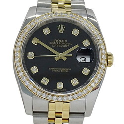 Rolex ROLEX Datejust 116243G Random Number Men's Wristwatch Diamond Automatic AT Stainless Steel SS Gold YG Combination Polished