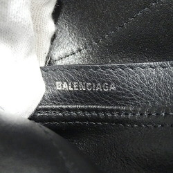 BALENCIAGA Women's Handbag Leather Navy Cabas XS Black 390346 Bag