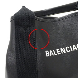 BALENCIAGA Women's Handbag Leather Navy Cabas XS Black 390346 Bag