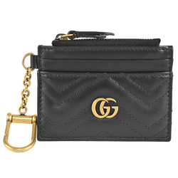 GUCCI GG Marmont Quilted Card Case Leather 627064 Black