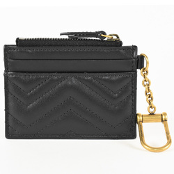 GUCCI GG Marmont Quilted Card Case Leather 627064 Black