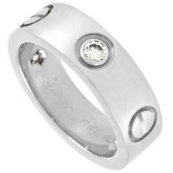 Cartier LOVE Ring Diamond #48 K18WG Half Ladies