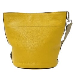 PRADA Women's Shoulder Bag Leather Yellow 1BE012