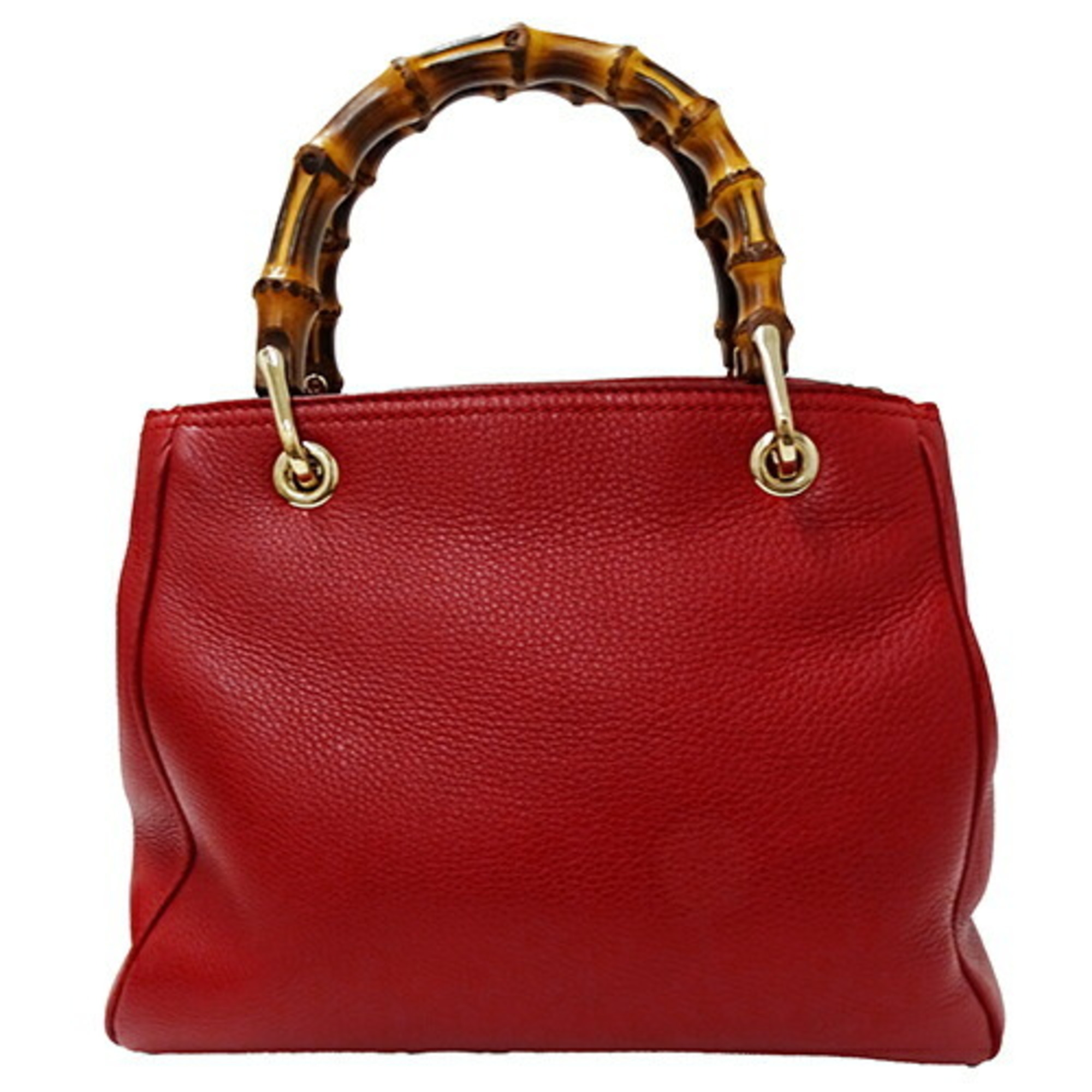 Gucci GUCCI Bag Women's Handbag Shoulder 2way Bamboo Swing Leather Red 336032 Extra Storage