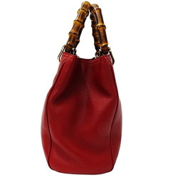 Gucci GUCCI Bag Women's Handbag Shoulder 2way Bamboo Swing Leather Red 336032 Extra Storage