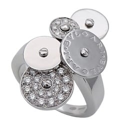 BVLGARI Women's Ring, 750WG, Diamond, Chiclady, White Gold, Size 10, Polished