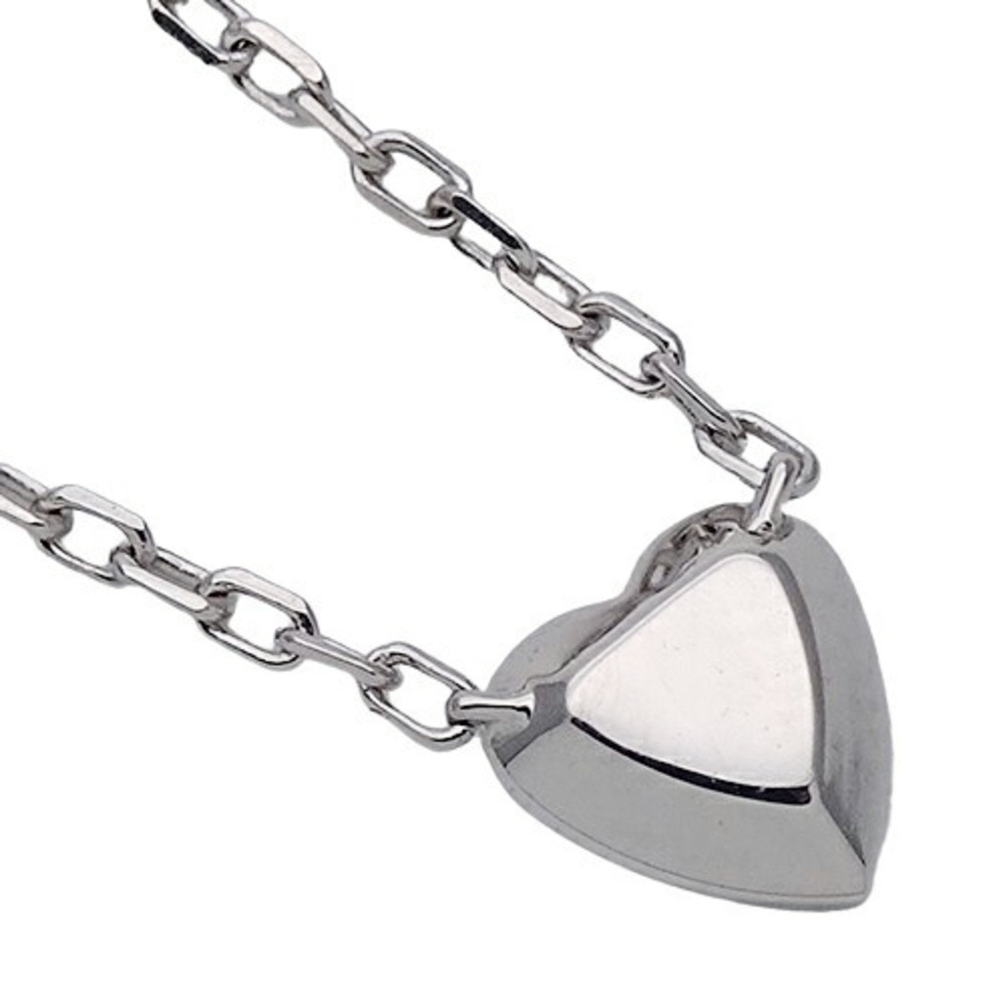 Cartier Necklace for Women 750WG 3P Diamond Heart of White Gold Polished