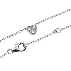 Cartier Necklace for Women 750WG 3P Diamond Heart of White Gold Polished