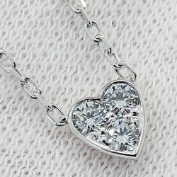 Cartier Necklace for Women 750WG 3P Diamond Heart of White Gold Polished