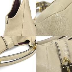 LOEWE Shoulder Bag Carrier Leather Greige Gold Women's e58931a