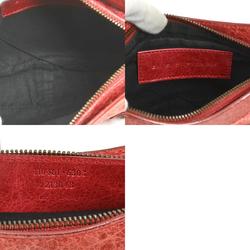 BALENCIAGA Clutch Bag Pochette Leather Red Women's 421970 e58941a