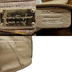 Salvatore Ferragamo handbag shoulder bag Vara leather gold ladies z2052