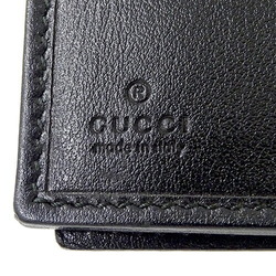 GUCCI Men's Bi-fold Leather Wallet Black 573115 Compact