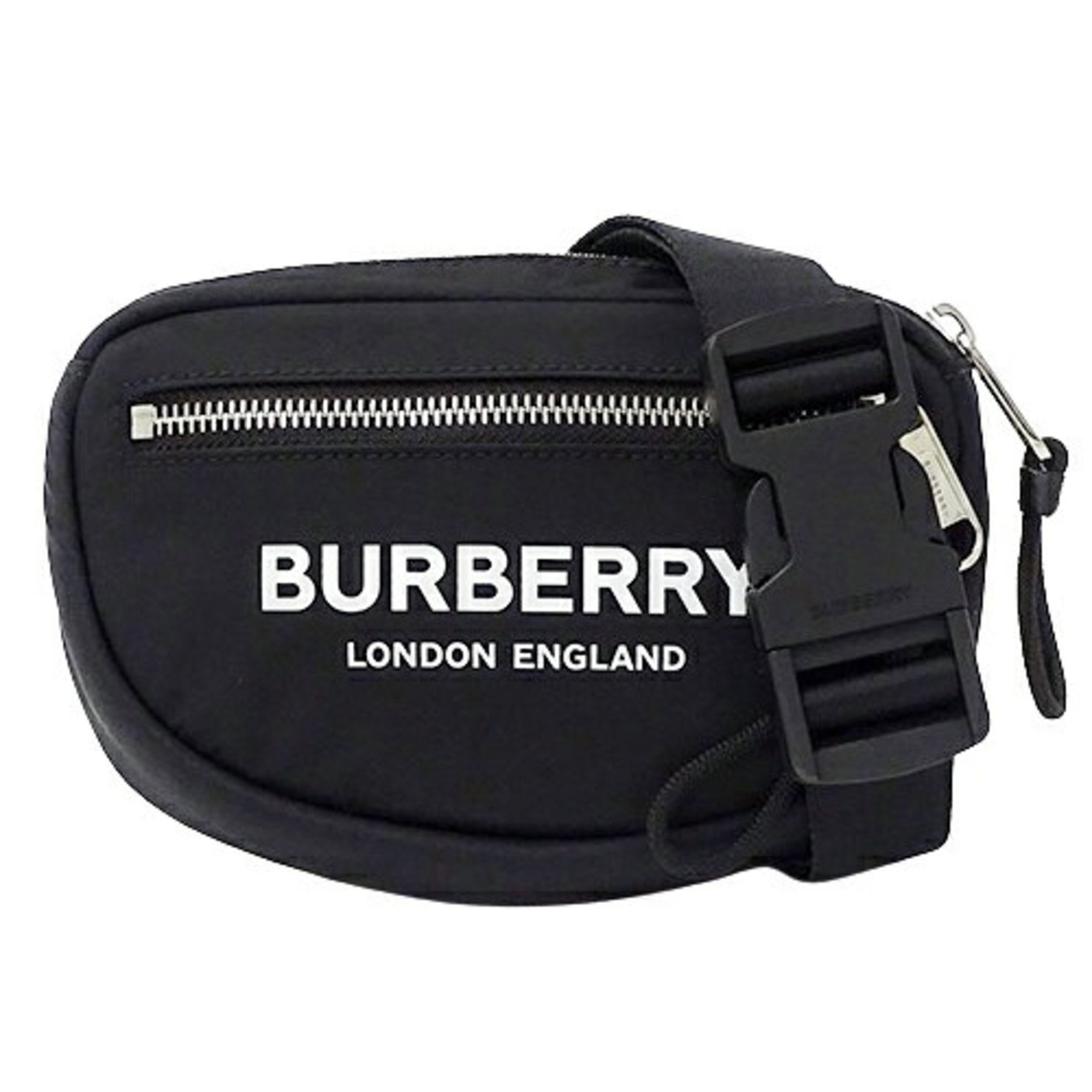 Burberry BURBERRY bag for women, body bag, waist nylon, black, compact