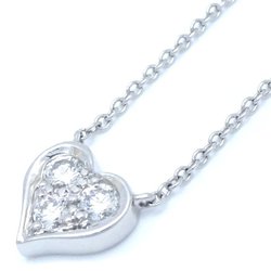 TIFFANY&Co. Tiffany Sentimental Heart Necklace 3P Diamond Pt950 Platinum 292286