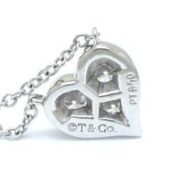 TIFFANY&Co. Tiffany Sentimental Heart Necklace 3P Diamond Pt950 Platinum 292286