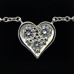 TIFFANY&Co. Tiffany Sentimental Heart Necklace 3P Diamond Pt950 Platinum 292286