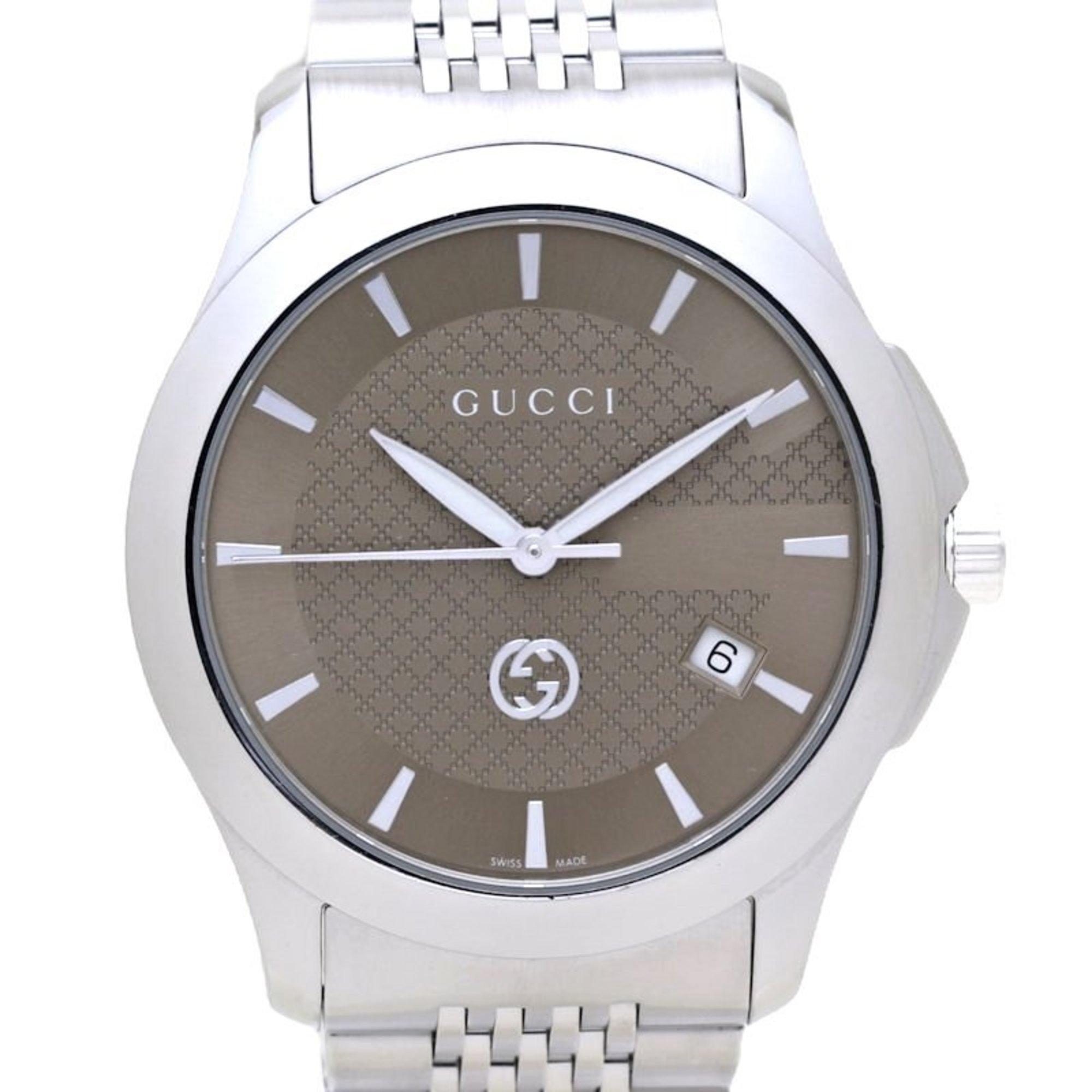 GUCCI G Timeless YA1264107 126.4 Wristwatch Stainless Steel Men's 130236