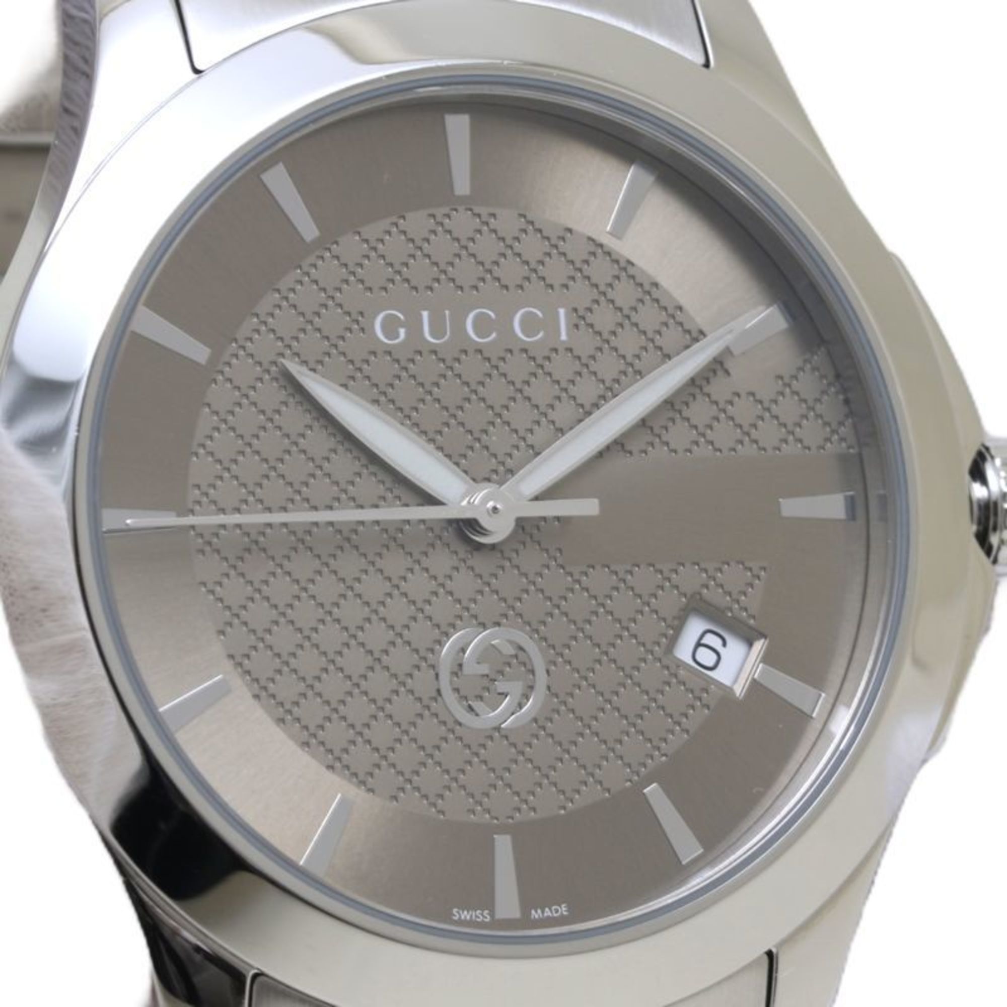 GUCCI G Timeless YA1264107 126.4 Wristwatch Stainless Steel Men's 130236