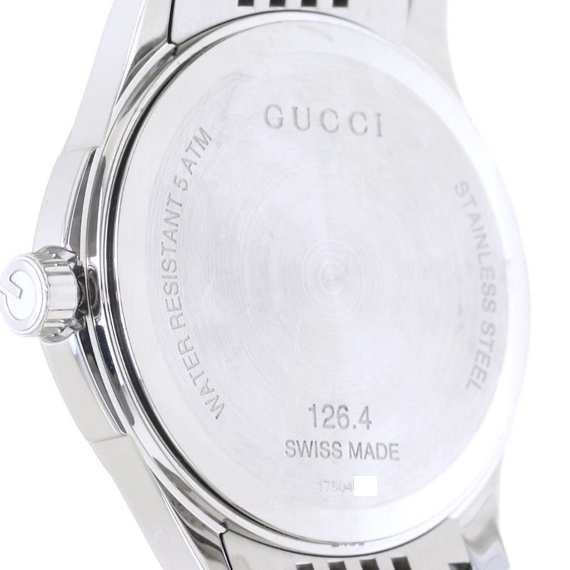 GUCCI G Timeless YA1264107 126.4 Wristwatch Stainless Steel Men's 130236