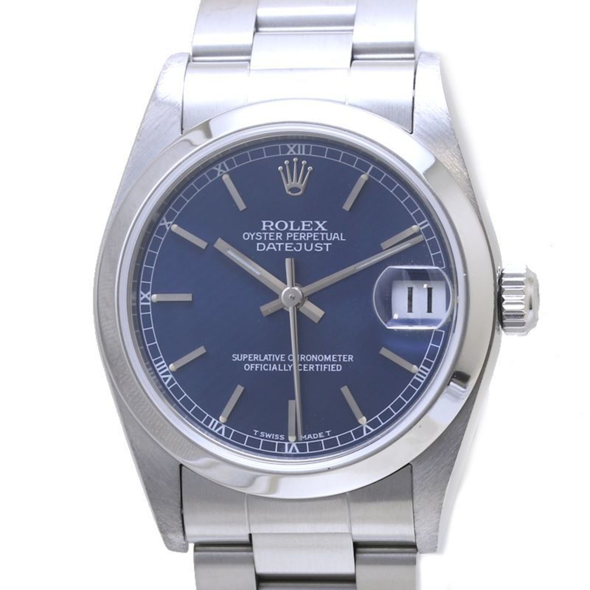 ROLEX Rolex Datejust 78240 Blue Dial Wristwatch Stainless Steel Boys Men's Women's 39549