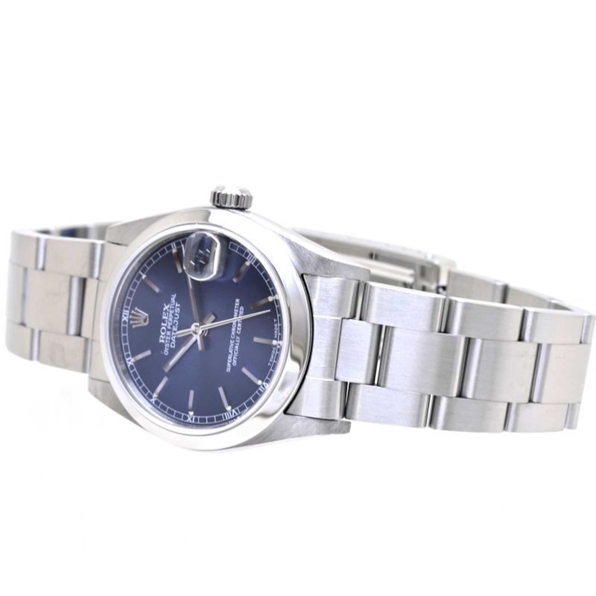 ROLEX Rolex Datejust 78240 Blue Dial Wristwatch Stainless Steel Boys Men's Women's 39549