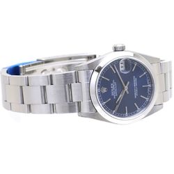 ROLEX Rolex Datejust 78240 Blue Dial Wristwatch Stainless Steel Boys Men's Women's 39549