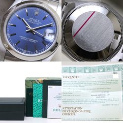 ROLEX Rolex Datejust 78240 Blue Dial Wristwatch Stainless Steel Boys Men's Women's 39549