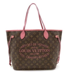 LOUIS VUITTON Louis Vuitton Monogram Ikat Flower Neverfull MM Tote Bag Shoulder Rose Velours M40939