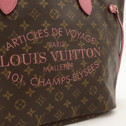 LOUIS VUITTON Louis Vuitton Monogram Ikat Flower Neverfull MM Tote Bag Shoulder Rose Velours M40939