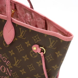 LOUIS VUITTON Louis Vuitton Monogram Ikat Flower Neverfull MM Tote Bag Shoulder Rose Velours M40939