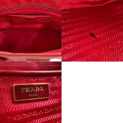 PRADA Shoulder Bag Handbag Leather Red Women's n0199