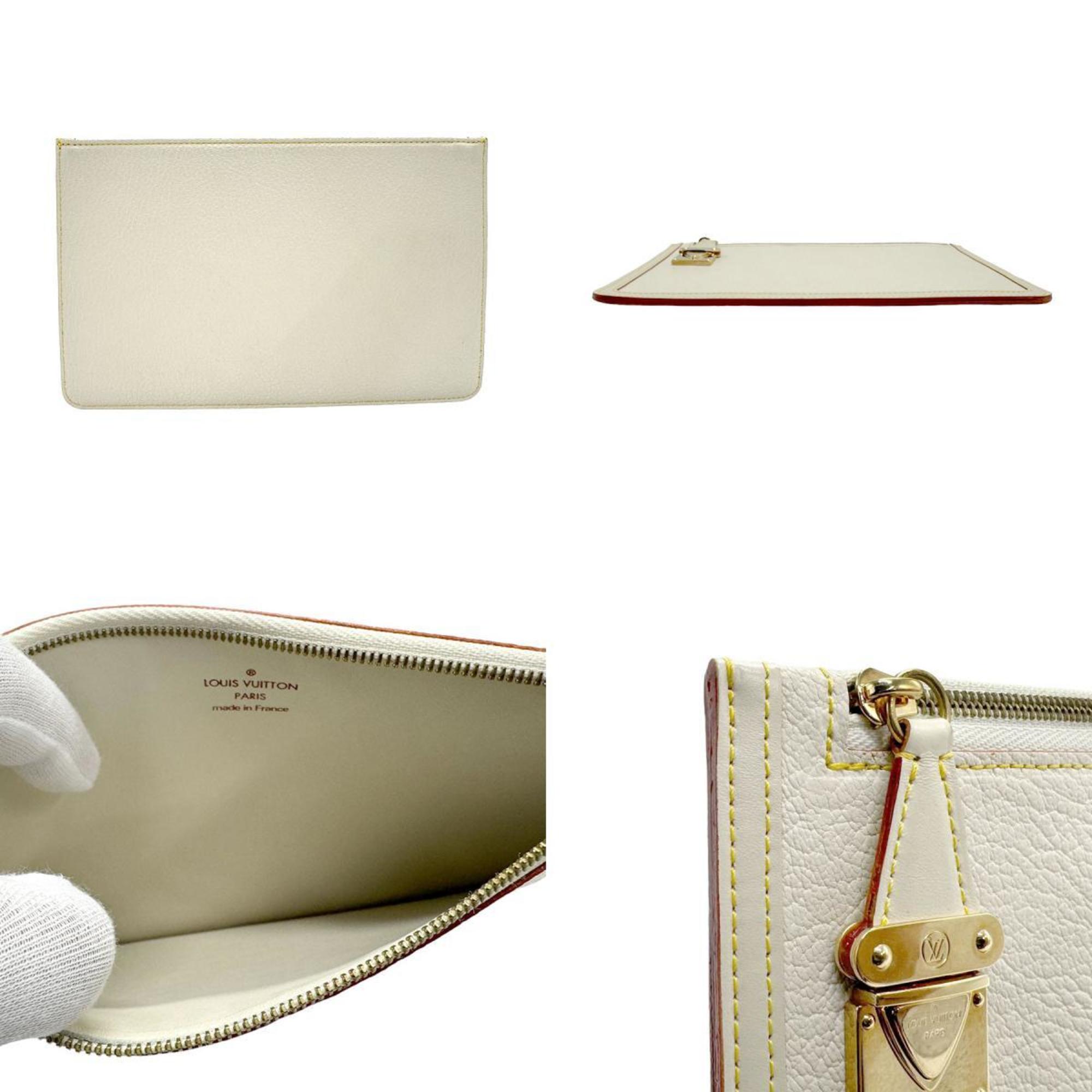 Louis Vuitton LOUIS VUITTON Pouch Suhali Andean Bansable Leather Blanc Men's Women's M91945 z2060