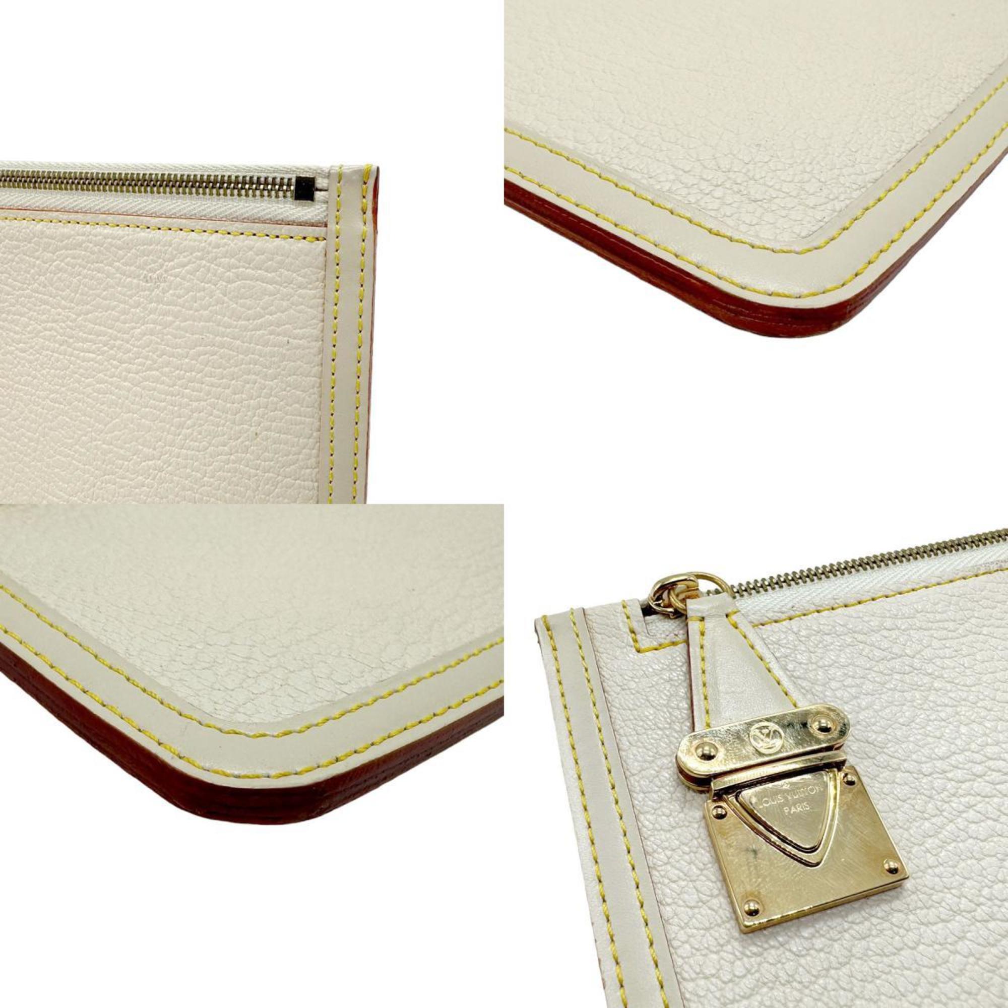 Louis Vuitton LOUIS VUITTON Pouch Suhali Andean Bansable Leather Blanc Men's Women's M91945 z2060