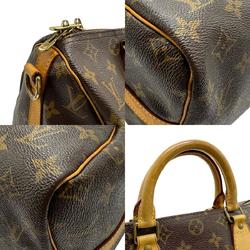 Louis Vuitton LOUIS VUITTON Handbag Shoulder Bag Monogram Speedy Bandouliere 30 Canvas Brown Gold Women's M40391 n0208