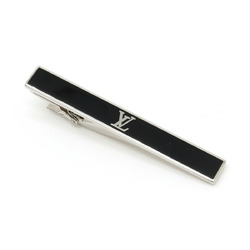 LOUIS VUITTON Louis Vuitton Tie Clip LV Award Pin Bar Steel Enamel Silver Black M00913