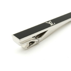 LOUIS VUITTON Louis Vuitton Tie Clip LV Award Pin Bar Steel Enamel Silver Black M00913