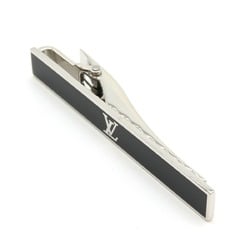 LOUIS VUITTON Louis Vuitton Tie Clip LV Award Pin Bar Steel Enamel Silver Black M00913